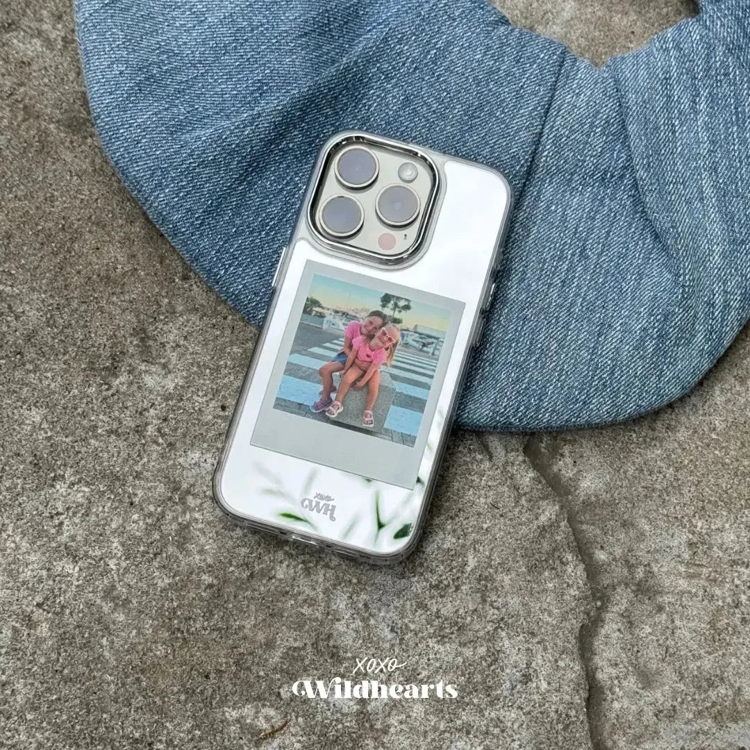 xoxo Wildhearts iPhone 17 Pro - Personalized Polaroids Mirror Case