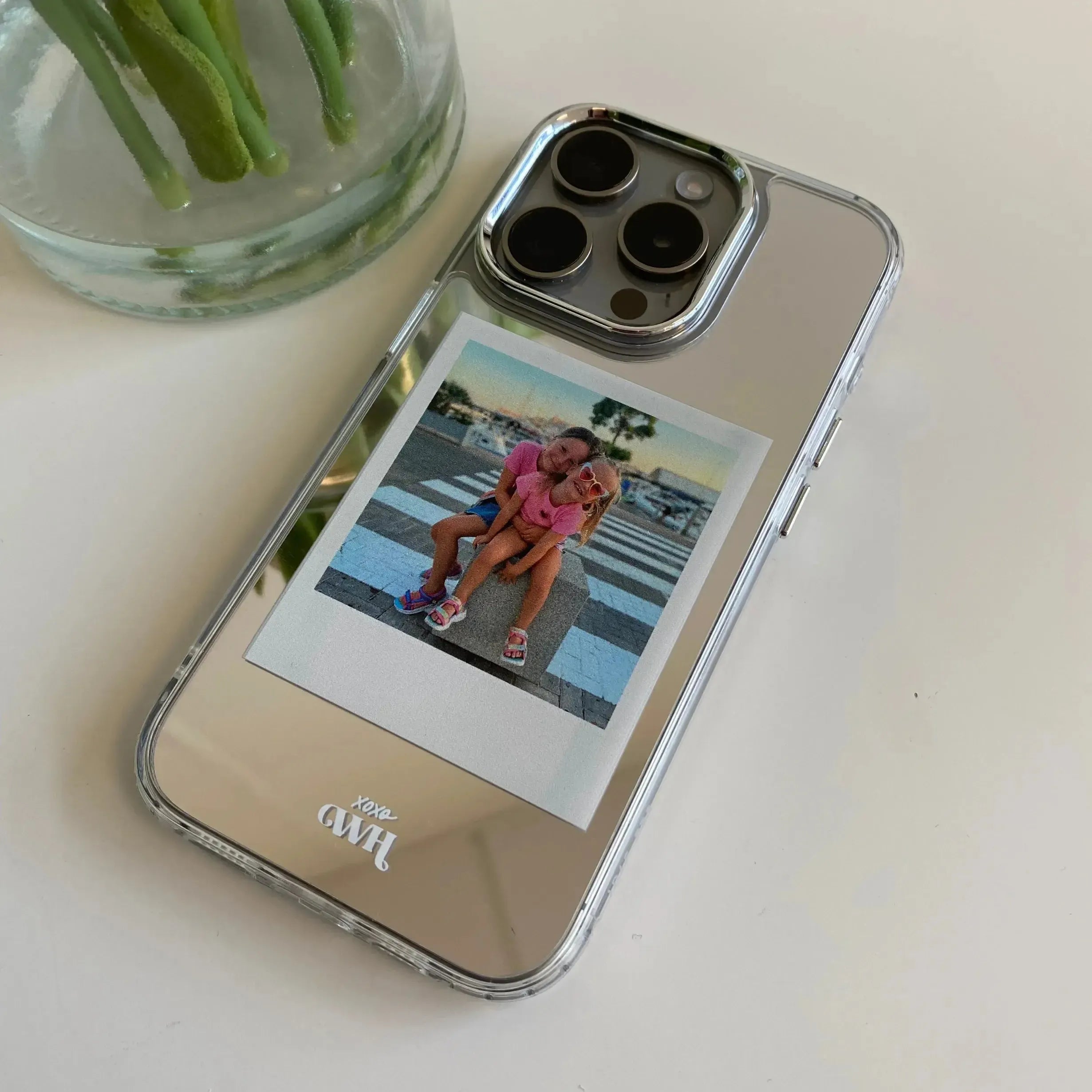 xoxo Wildhearts iPhone 17 Pro - Personalized Polaroids Mirror Case