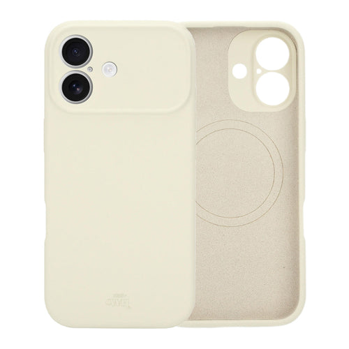 Shockproof silicone case MagSafe Camera Protection Beige - iPhone 16