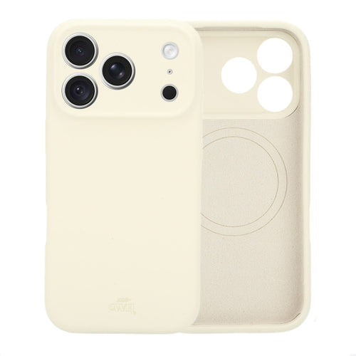 Shockproof silicone case MagSafe Camera Protection Beige - iPhone 17 Pro