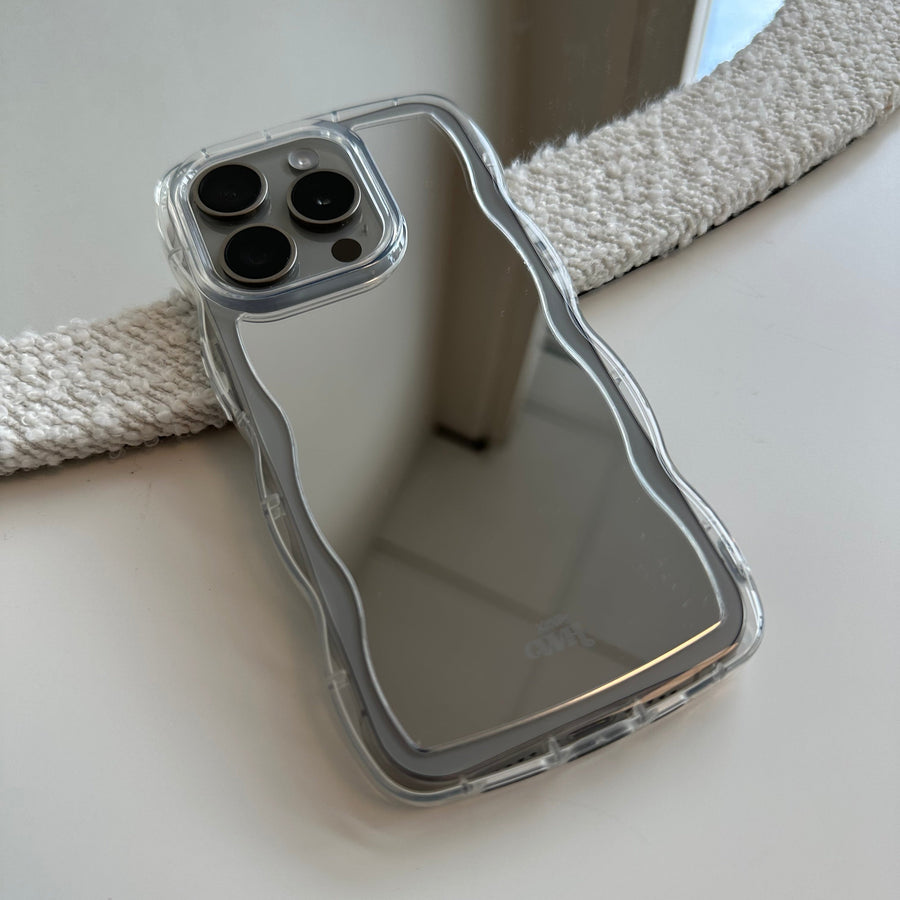 Wavy mirror case Transparant