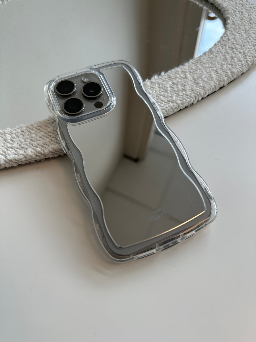 Wavy mirror case Transparant - iPhone 15 Plus