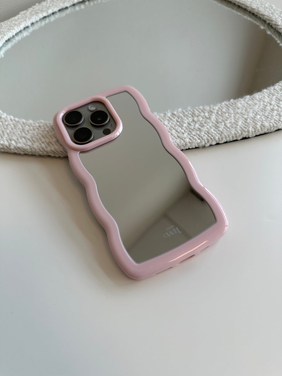 Wavy mirror case Pink - iPhone 14