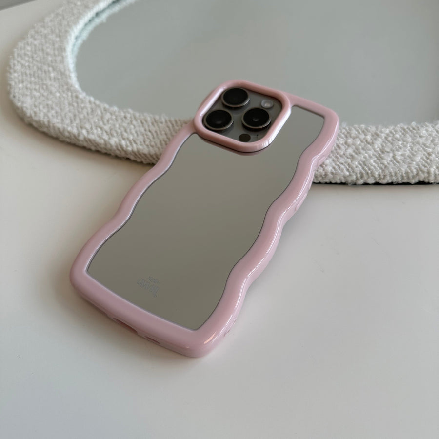 xoxo Wildhearts - Wavy mirror case Pink - iPhone 15 Pro