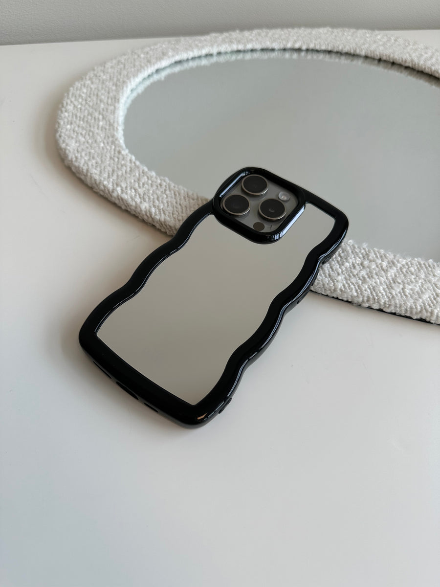 Wavy mirror case Black - iPhone 15 Pro
