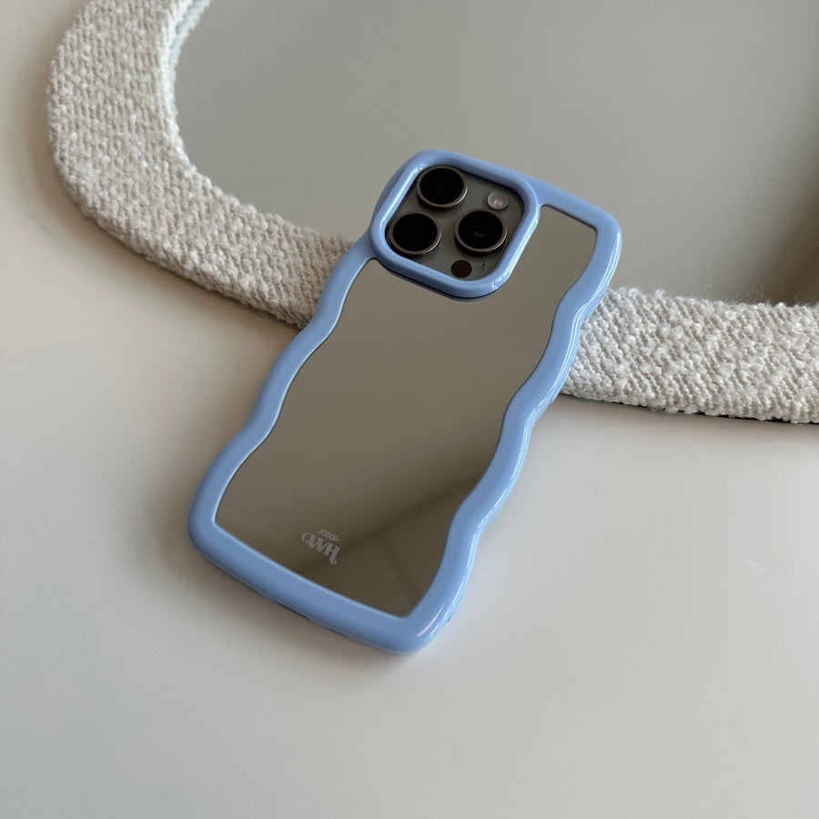 Wavy mirror case Blue