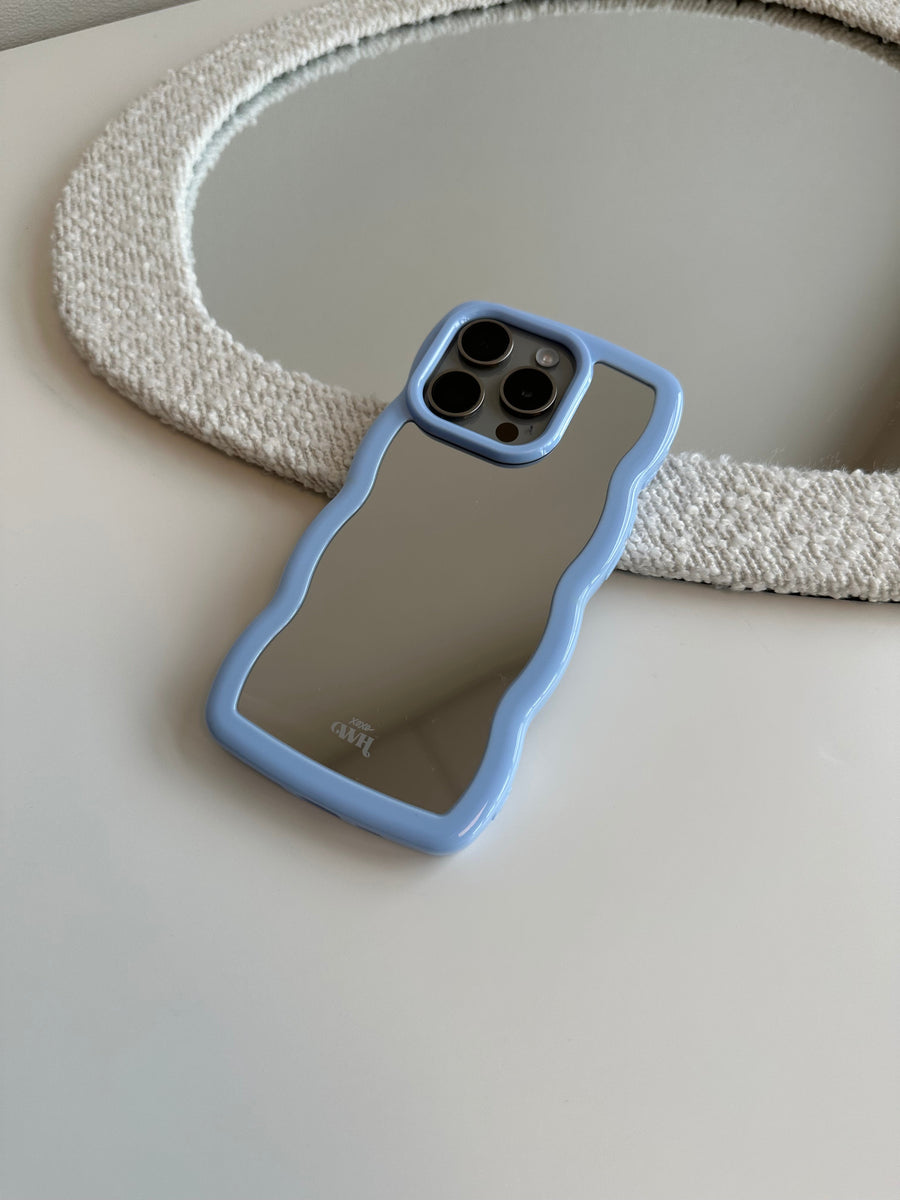 Wavy mirror case Blue