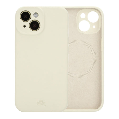 Shockproof silicone case MagSafe Camera Protection Beige - iPhone 15