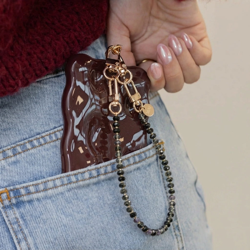 xoxo Wildhearts Easy Cord Crystal Charm (Black)