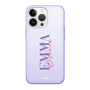 xoxo Wildhearts - Sparkle Away Purple Personalized- iPhone 14 Plus