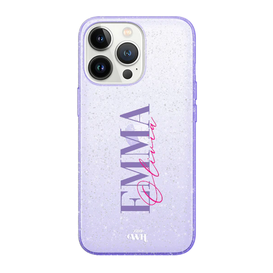 Sparkle Away Purple Personalized- iPhone 14 Plus