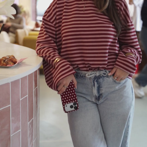 Polka Dots (Burgundy)