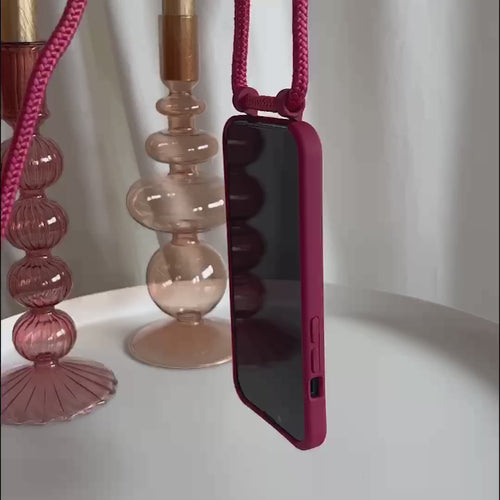 Raspberry Red Cord Case - iPhone 14 Pro Max