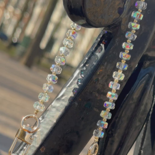 Crystal Charm Cord (brown)