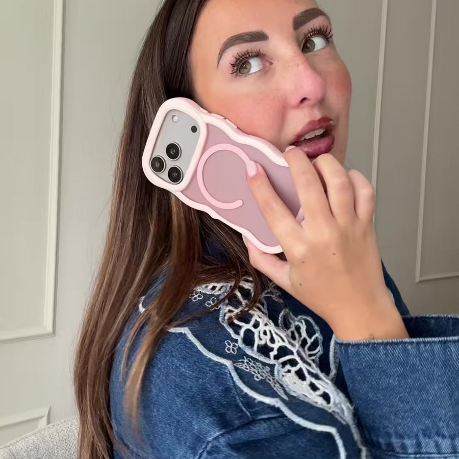 Matte Wavy Case MagSafe Pink