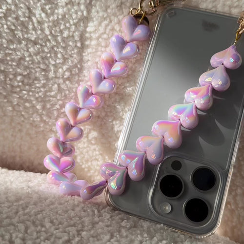 Funky Hearts Cord (purple metallic)