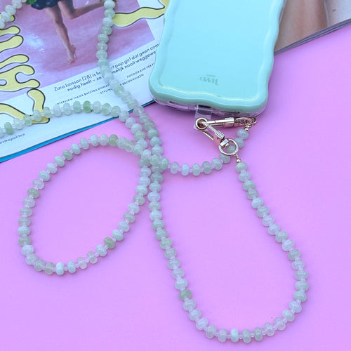 Glossy Wavy Case Sage Sorbet - Dusty Green Cord (long) - iPhone 12