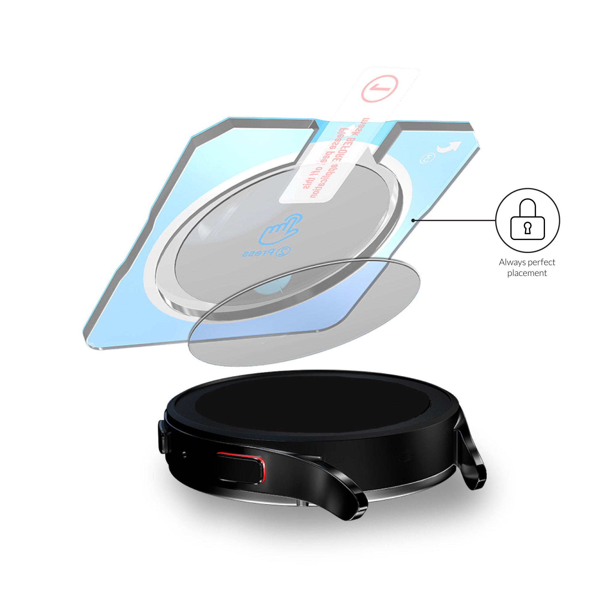 xoxo Wildhearts Samsung Galaxy Watch 4 - 40mm screenprotector one-click tool (glas)