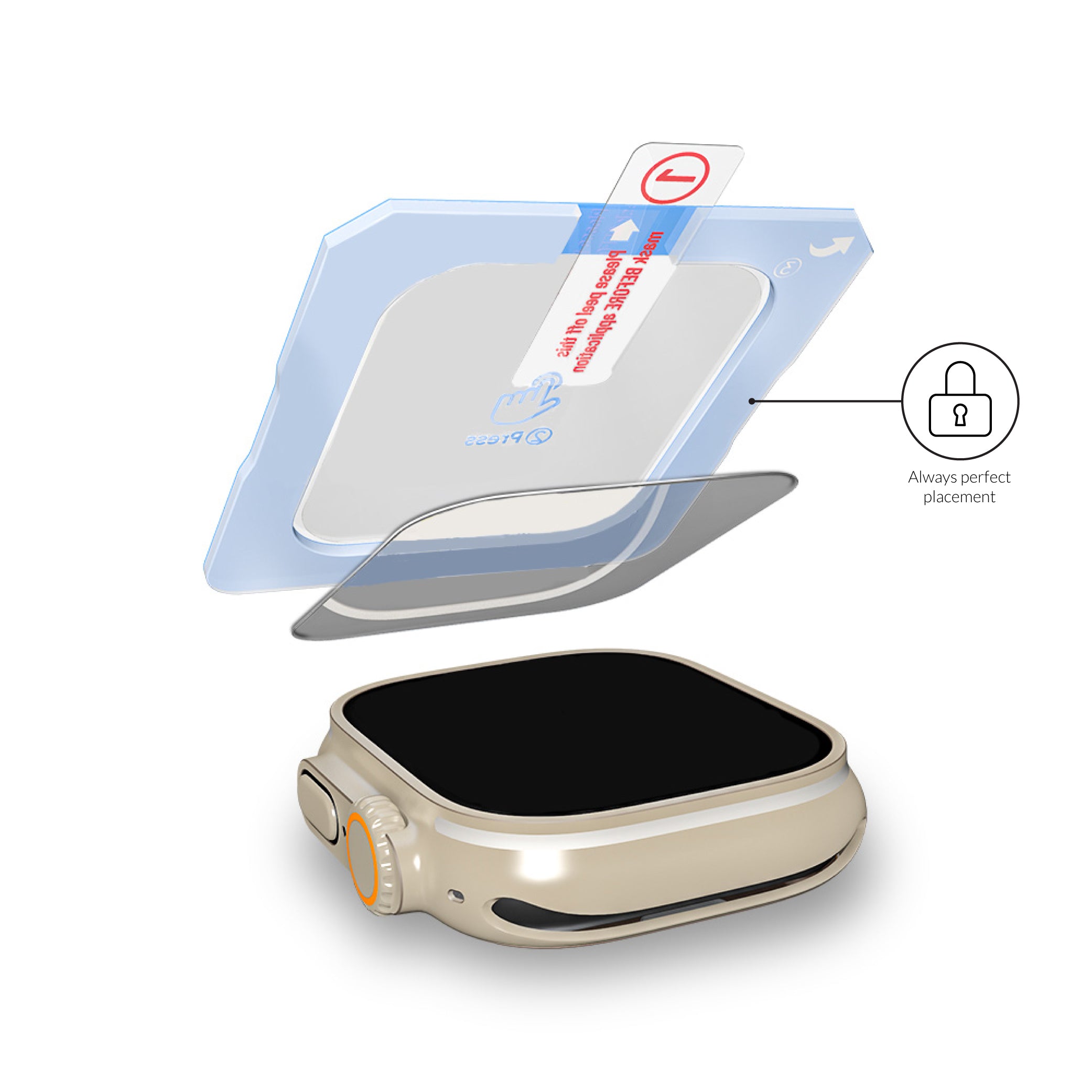 xoxo Wildhearts Apple Watch Ultra screenprotector one-click tool (glas)