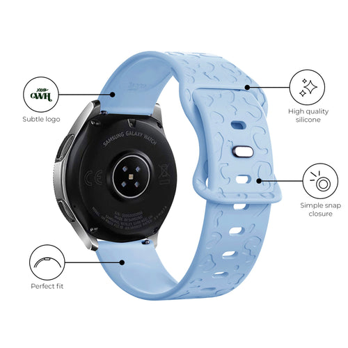 xoxo Wildhearts - Amazfit GTS (1) siliconen bandje Leopard Print - light blue