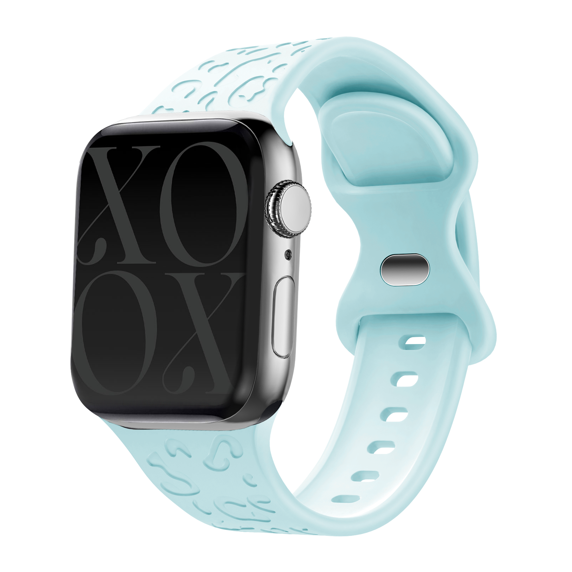 xoxo Wildhearts - Apple Watch siliconen bandje Leopard Print - light green - 38/40/41/42mm