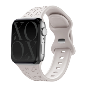 xoxo Wildhearts - Apple Watch siliconen bandje Leopard Print - starlight - 38/40/41/42mm