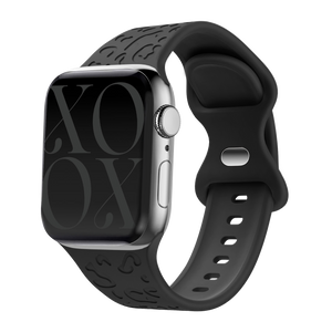 xoxo Wildhearts - Apple Watch siliconen bandje Leopard Print - black - 38/40/41/42mm