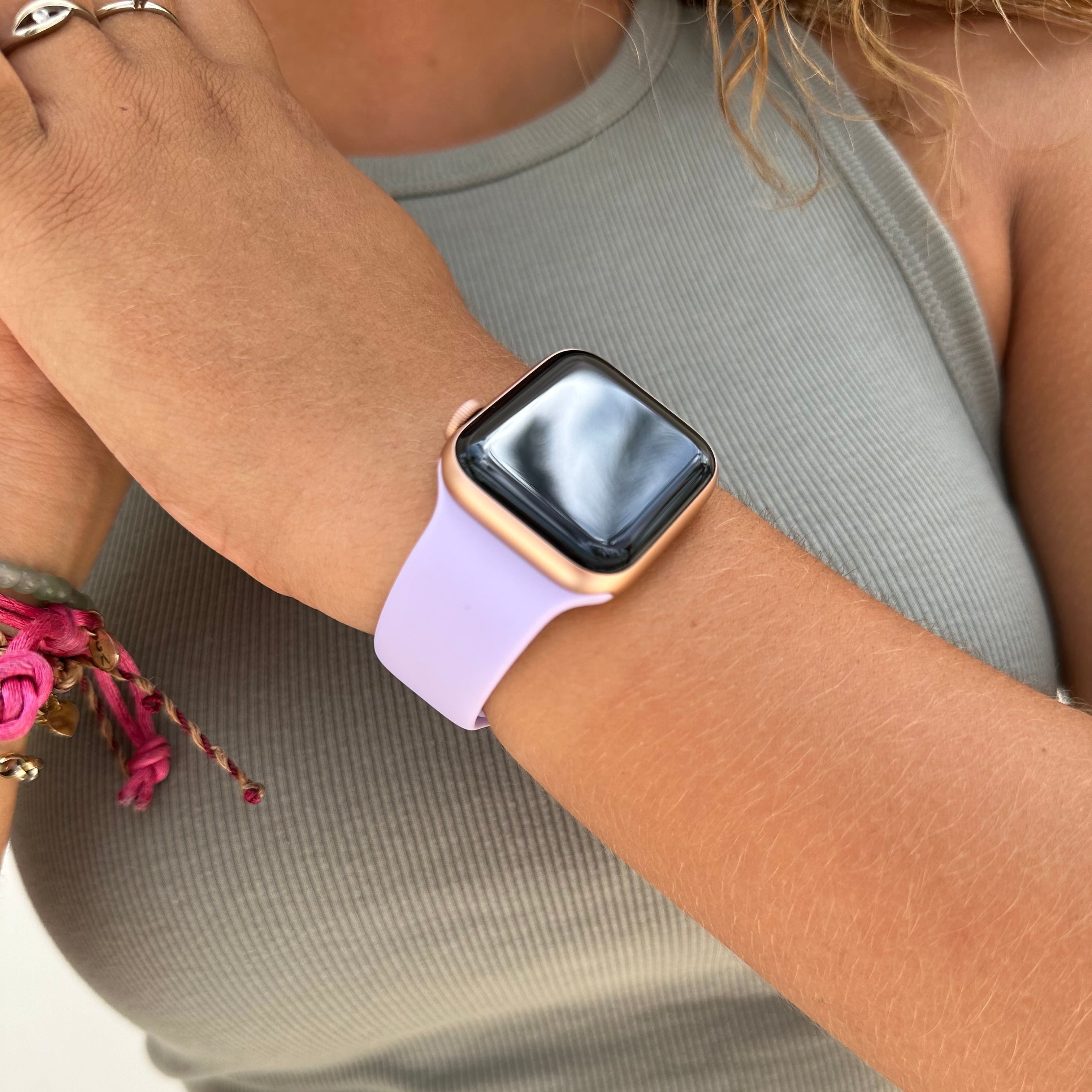 xoxo Wildhearts - Apple Watch siliconen bandje paars - 38/40/41/42mm