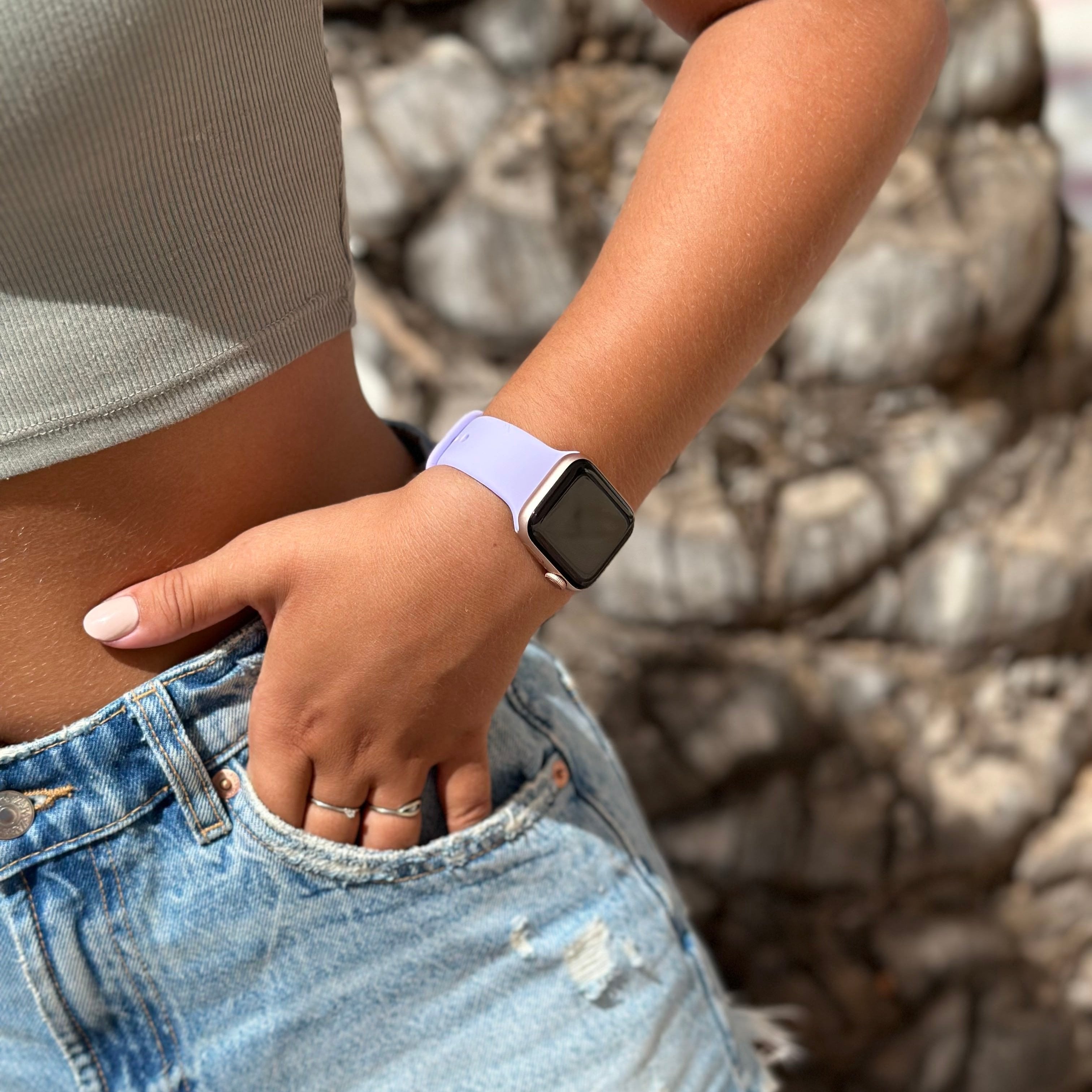 xoxo Wildhearts - Apple Watch siliconen bandje paars - 38/40/41/42mm