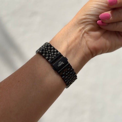 xoxo Wildhearts - Apple Watch stalen bandje zwart - 38/40/41/42mm