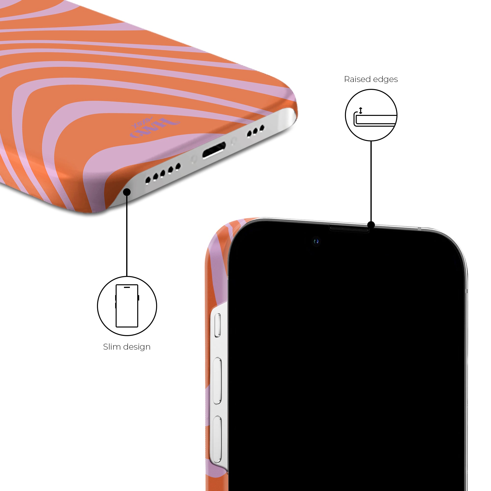 xoxo Wildhearts - Boogie Wonderland Orange - iPhone 11 - Single (case + airpod case)