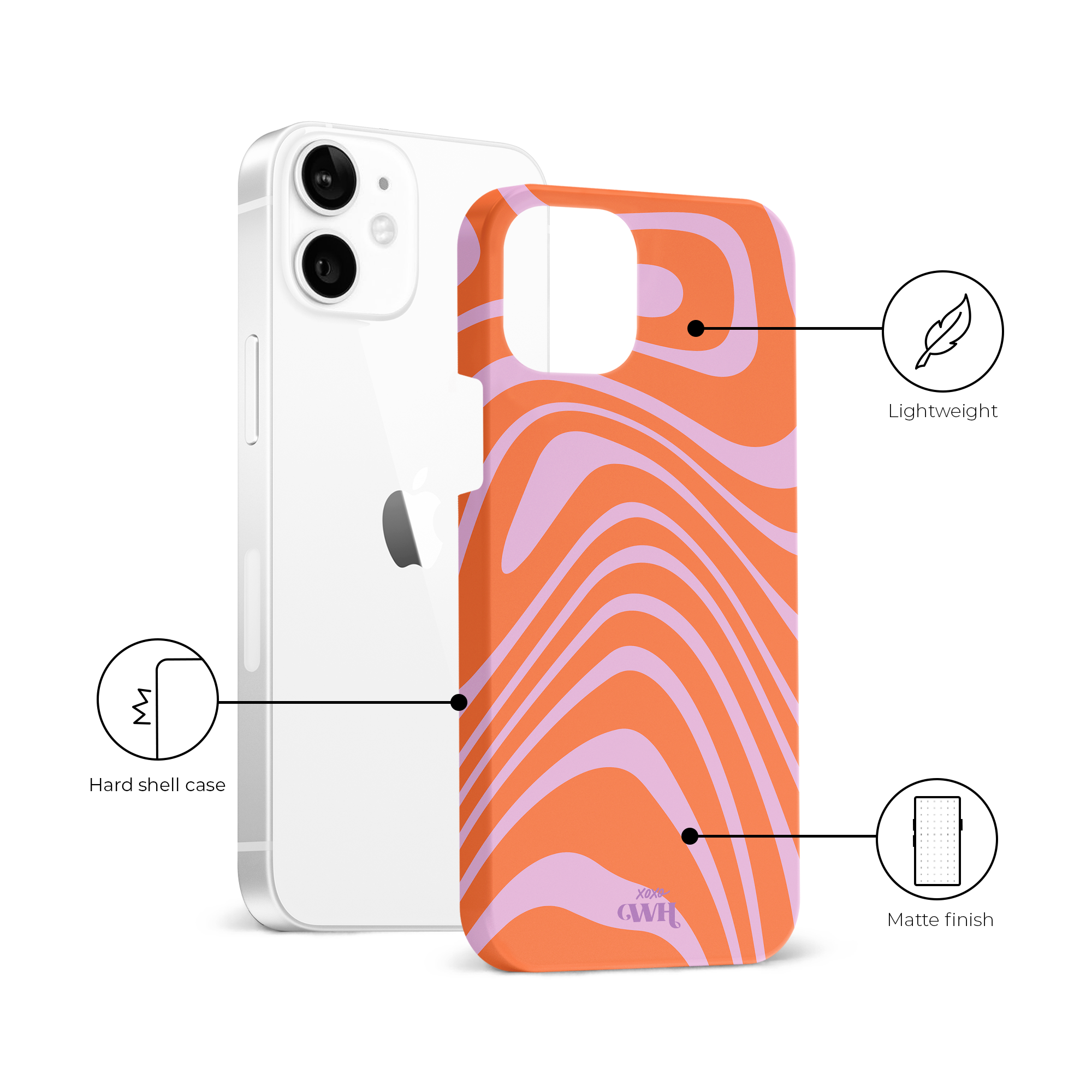 xoxo Wildhearts - Boogie Wonderland Orange - iPhone 11 - Single (case + airpod case)