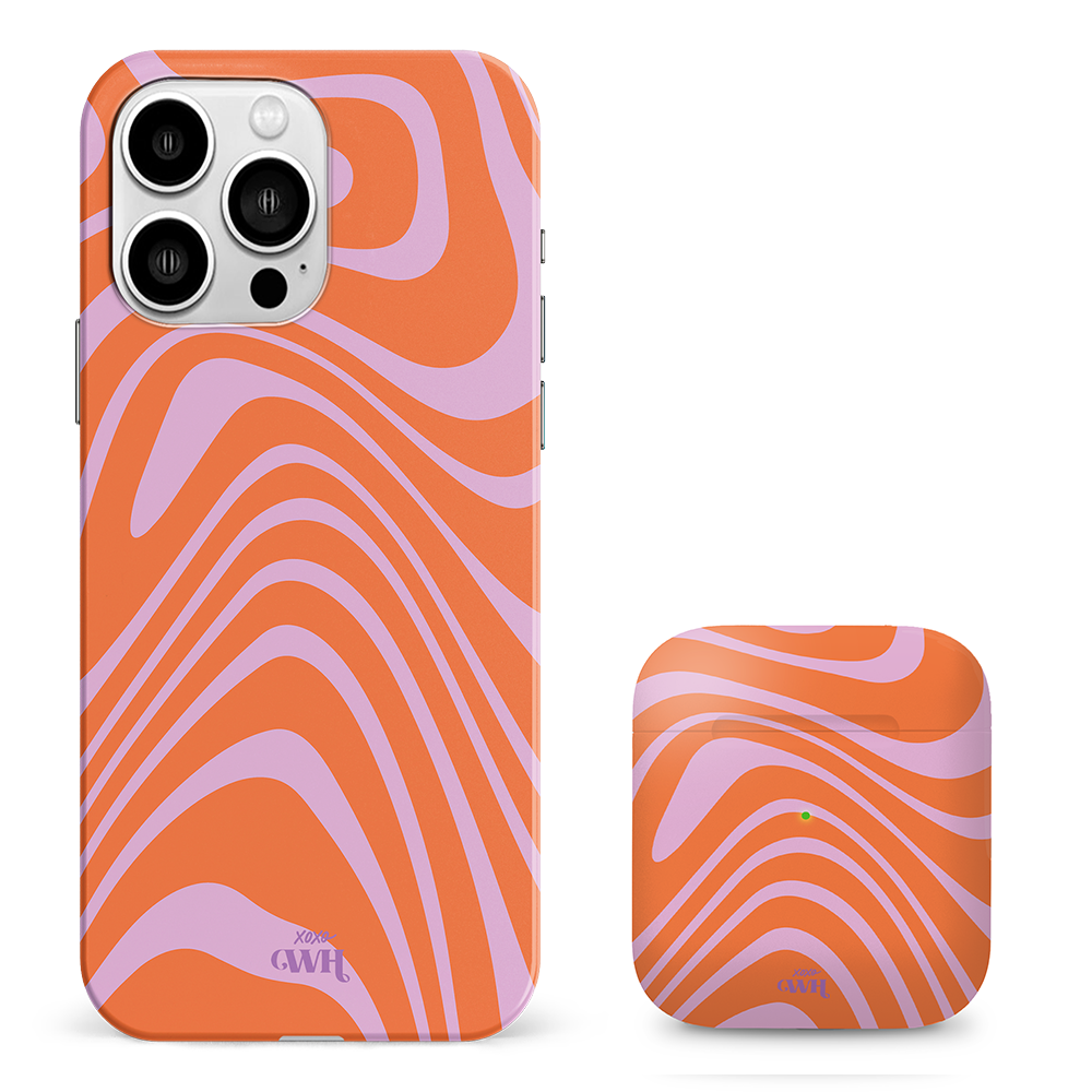 xoxo Wildhearts - Boogie Wonderland Orange - iPhone 13 Pro Max - Single (case + airpod case)
