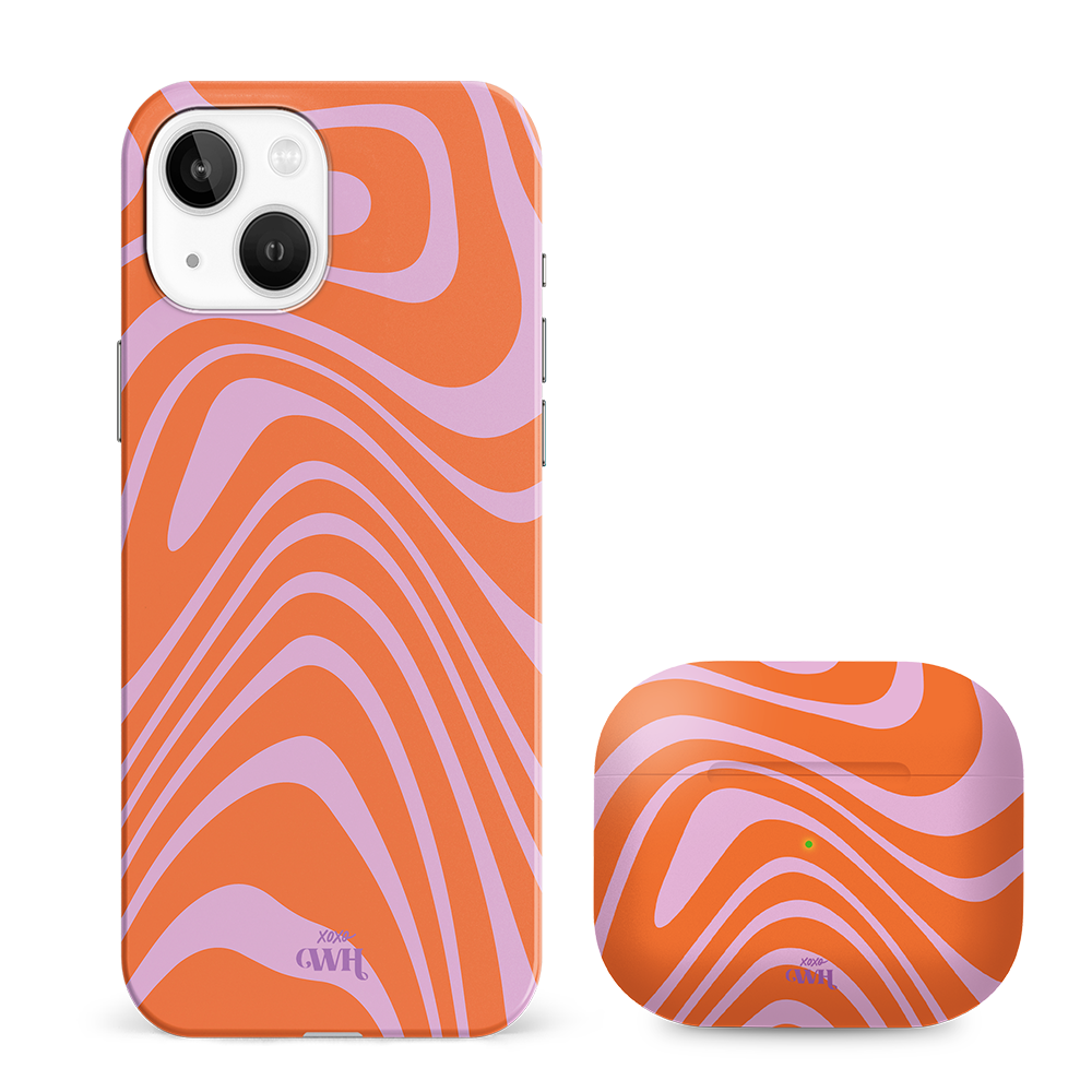 xoxo Wildhearts - Boogie Wonderland Orange - iPhone 13 - Single (case + airpod pro case)