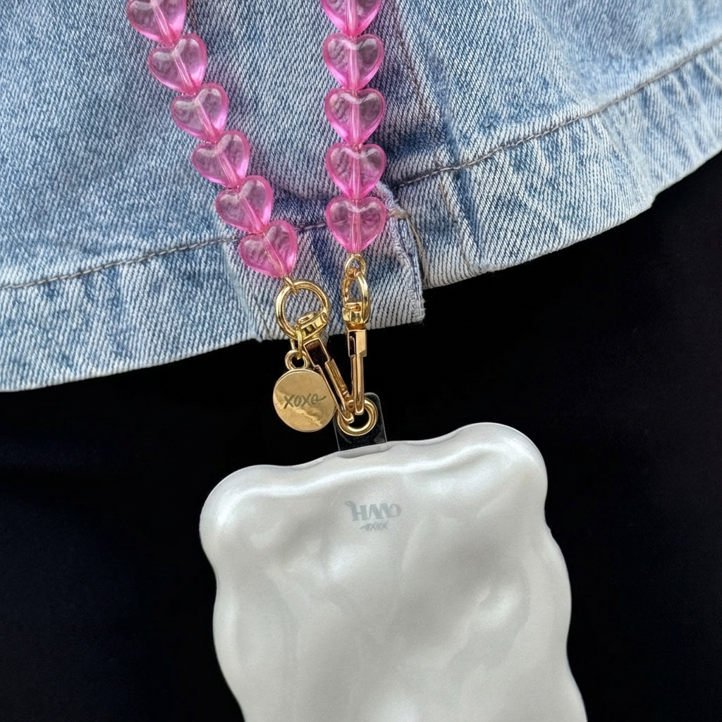 xoxo Wildhearts Easy Cord Funky Hearts (Transparent Pink)