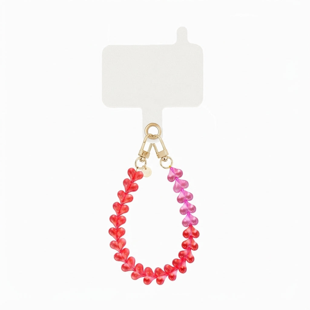 xoxo Wildhearts Easy Cord Funky Hearts (Transparent Pink & Red)