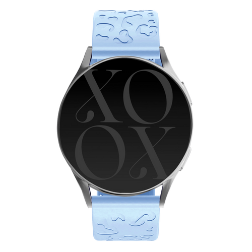 xoxo Wildhearts - Huawei Watch GT 3 Pro 43mm siliconen bandje Leopard Print - light blue