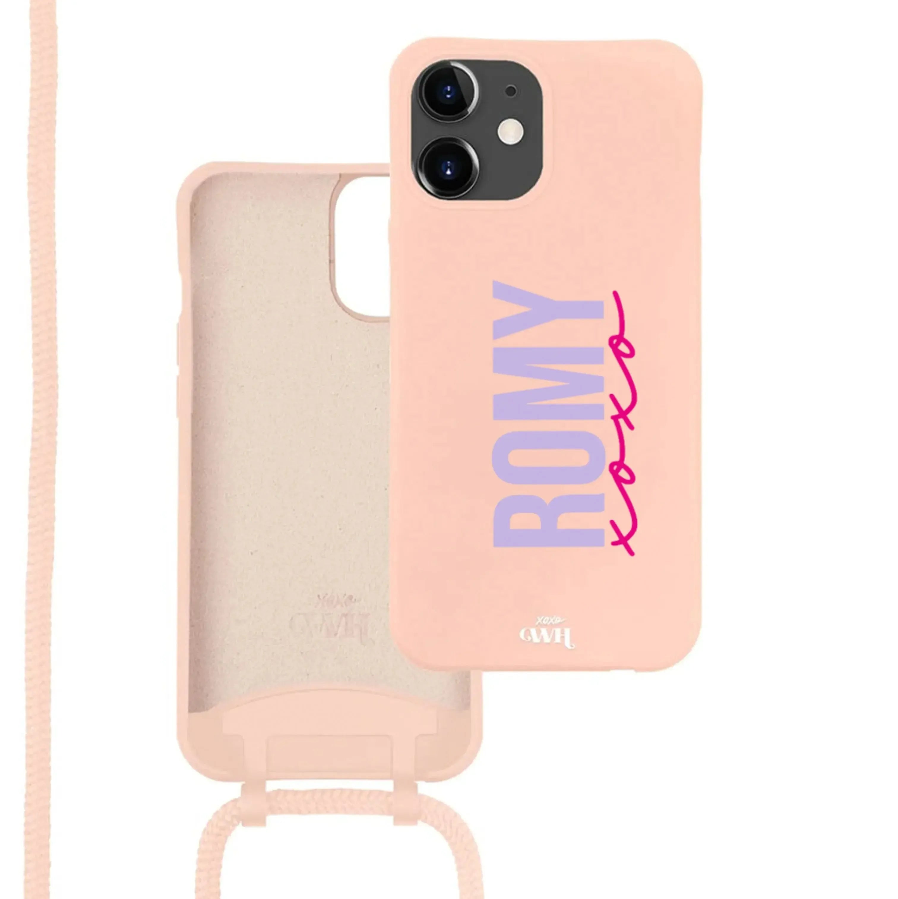 xoxo Wildhearts - iPhone 11 - Pink Personalized Cord Case