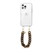 Brown Chocolate Transparant Cord Case - Short Cord - iPhone 11 Pro Max