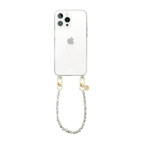 xoxo Wildhearts - iPhone 12 Pro - Pearlfection Transparant Cord Case - Short cord