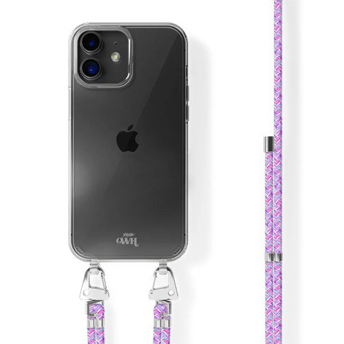 xoxo Wildhearts - iPhone 12 - Purple Fever Transparant Cord Case