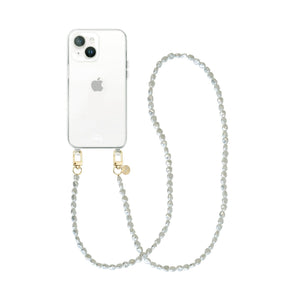 xoxo Wildhearts - iPhone 13 mini - Pearlfection Transparant Cord Case - Long cord