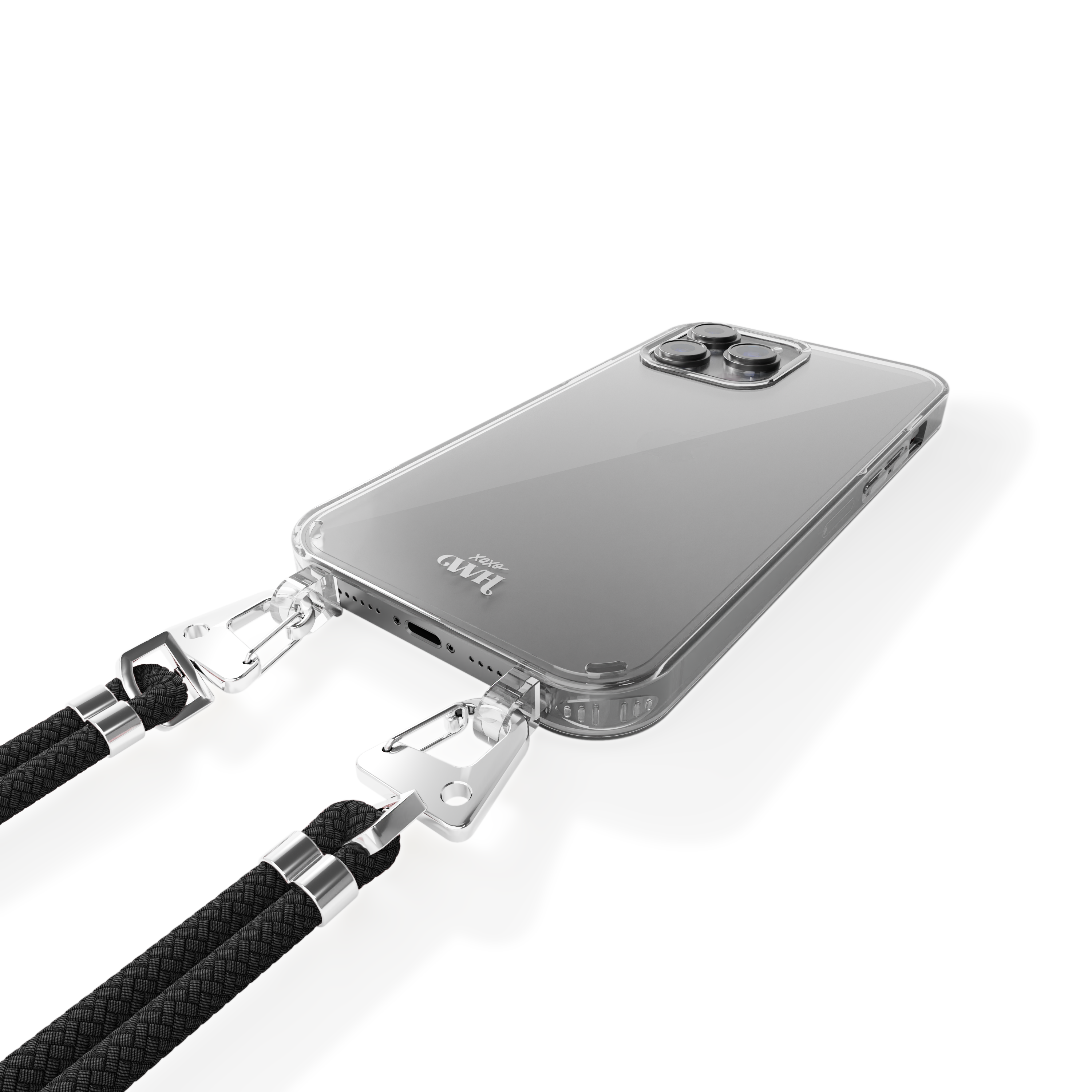 xoxo Wildhearts - iPhone 13 Pro Max - Wildhearts Transparante case + Zwarte koord