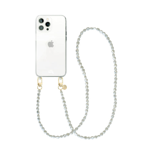xoxo Wildhearts - iPhone 13 Pro - Pearlfection Transparant Cord Case - Long cord