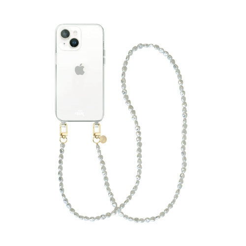xoxo Wildhearts - iPhone 14 Plus - Pearlfection Transparant Cord Case - Long cord