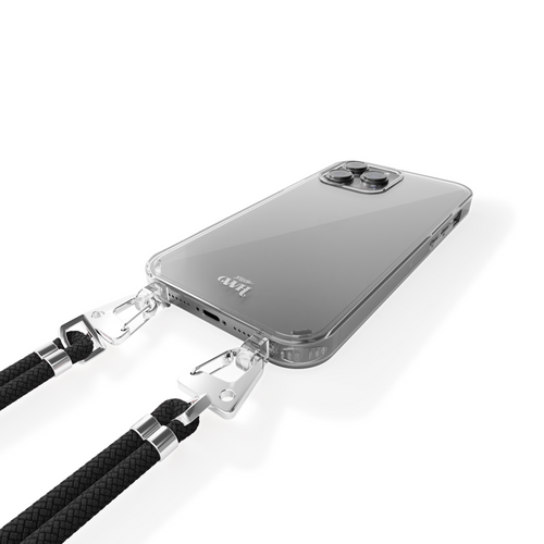 xoxo Wildhearts - iPhone 14 Pro Max - Wildhearts Transparante case + Zwarte koord