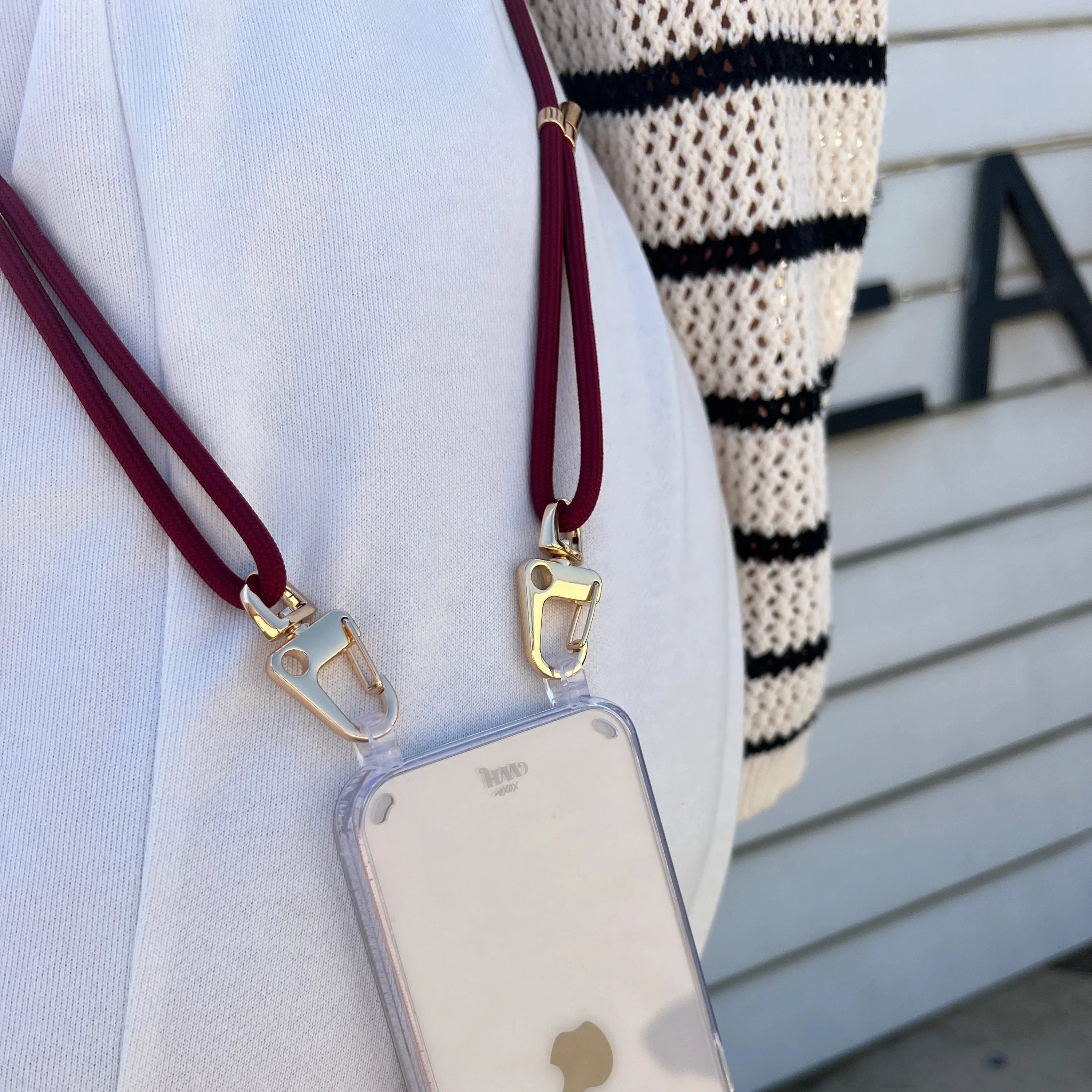 xoxo Wildhearts - iPhone 14 Pro Max - Red Rules Transparant Cord Case