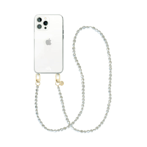 xoxo Wildhearts - iPhone 14 Pro - Pearlfection Transparant Cord Case - Long cord