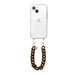 iPhone 15 - Brown Chocolate Transparant Cord Case - Short Cord