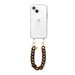 Brown Chocolate Transparant Cord Case - Short Cord - iPhone 15 Plus